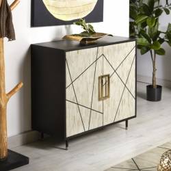 Komoda HUESO 85x40 auksinė/juoda