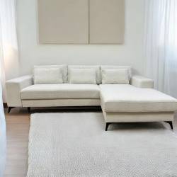 Minkštas kampas DEDO 282x178 baltas