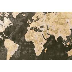 Paveikslas MAPA MUNDI 140x70 auksinis/rudas