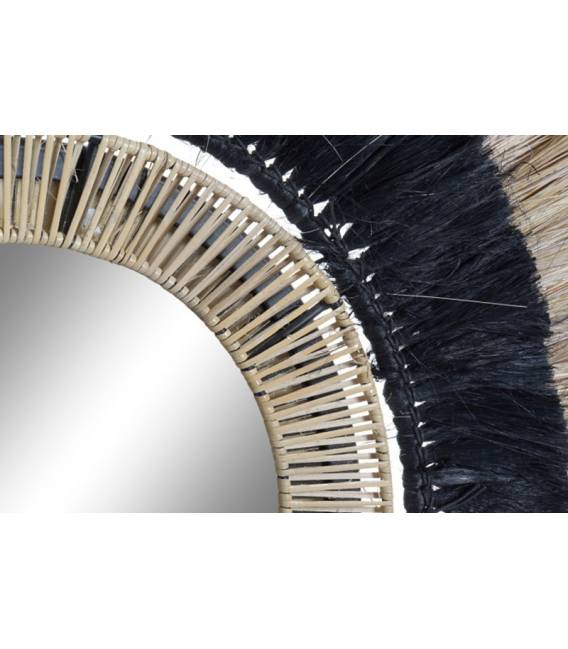 Veidrodis FIBER Ø83 rusvas/juodas