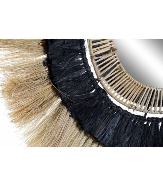 Veidrodis FIBER Ø55 rusvas/juodas