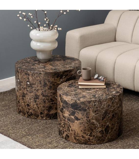 Kavos staliukų komplektas 101177 Ø50/Ø58 rudi (2 vnt.)