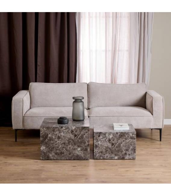 Kavos staliukų komplektas 105535 58x58/50x50 rudi (2 vnt.)