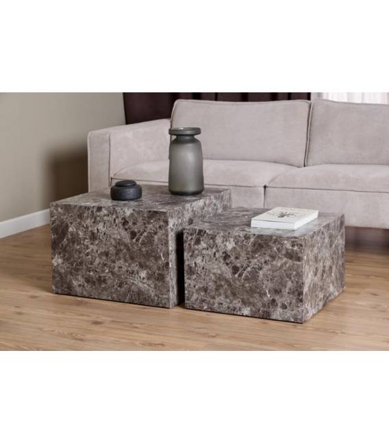 Kavos staliukų komplektas 105535 58x58/50x50 rudi (2 vnt.)