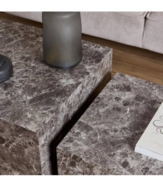 Kavos staliukų komplektas 105535 58x58/50x50 rudi (2 vnt.)