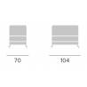 Sofa LIZAN 254x117(153) pilka