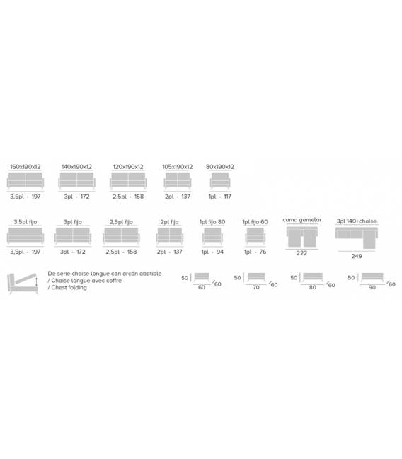 Sofa-lova SAM 172x100 rusva