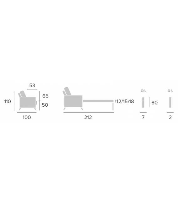 Sofa-lova SAM 172x100 rusva