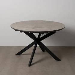 Išskleidžiamas stalas GREY OAK Ø120(160) pilkas