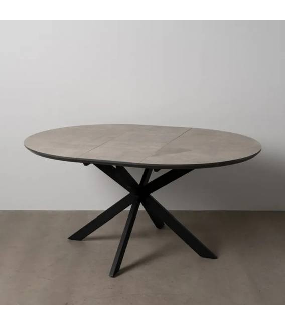 Išskleidžiamas stalas GREY OAK Ø120(160) pilkas
