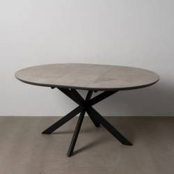 Išskleidžiamas stalas GREY OAK Ø120(160) pilkas