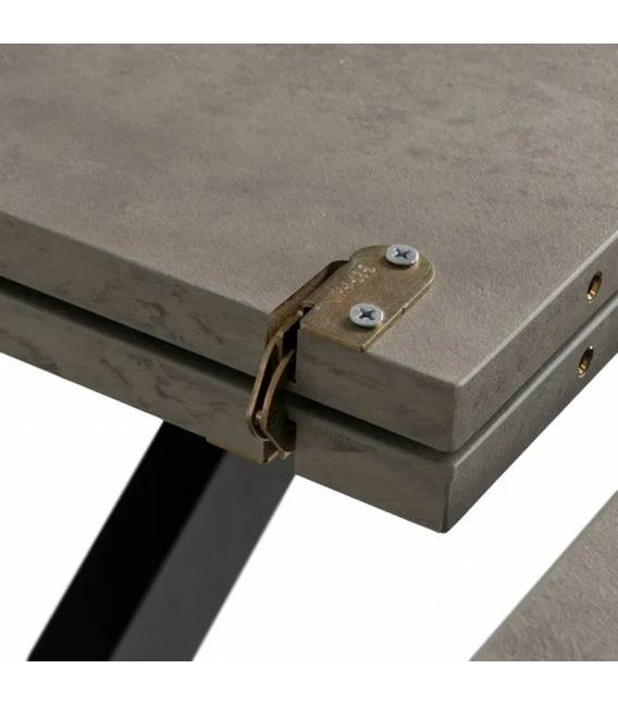 Išskleidžiamas stalas GREY OAK Ø120(160) pilkas