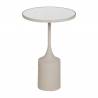 Šoninis staliukas WHITE CRISTAL Ø35 baltas
