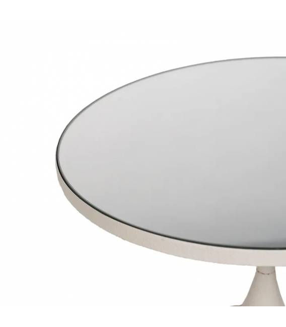 Šoninis staliukas WHITE CRISTAL Ø45 baltas