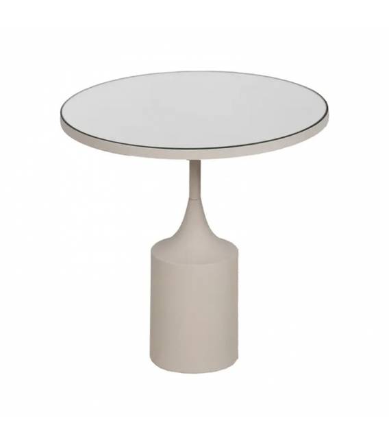 Šoninis staliukas WHITE CRISTAL Ø45 baltas