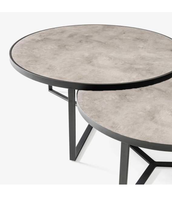 Kavos staliukų komplektas MERCEDES Ø90/Ø70 retro gumush