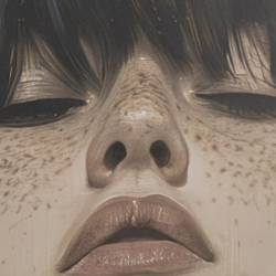 Paveikslas GIRL FRECKLES 83x123 beige/juodas