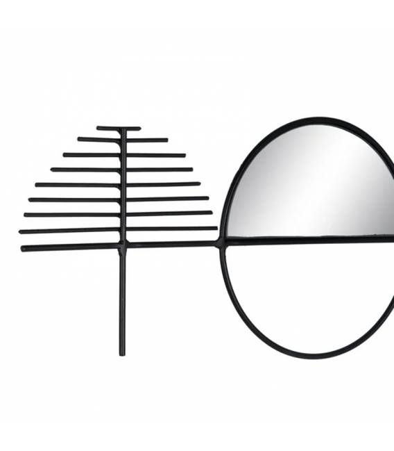 Veidrodis CURVE 114x40 juodas