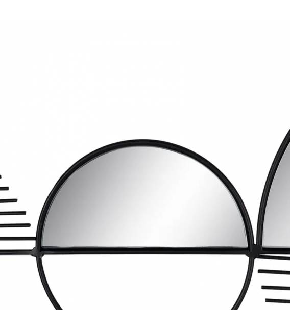 Veidrodis CURVE 114x40 juodas