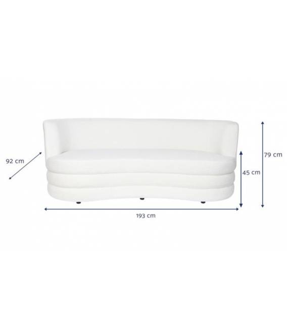 Sofa BORREGUITO 193x92 balta