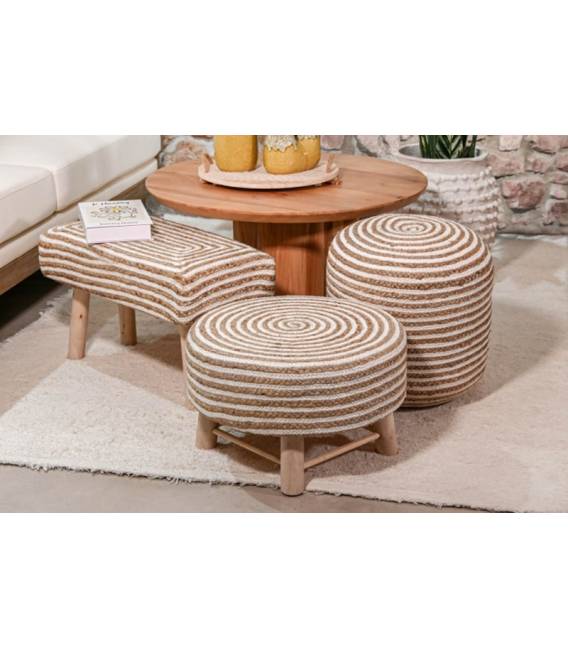 Pufas EUCALYPTUS baltas/rudas