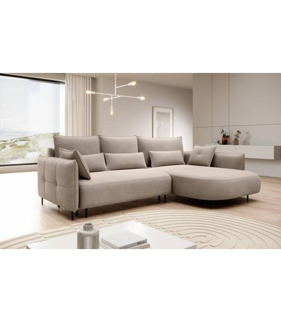 Minkštas kampas LERO 285x200 šviesiai pilkas