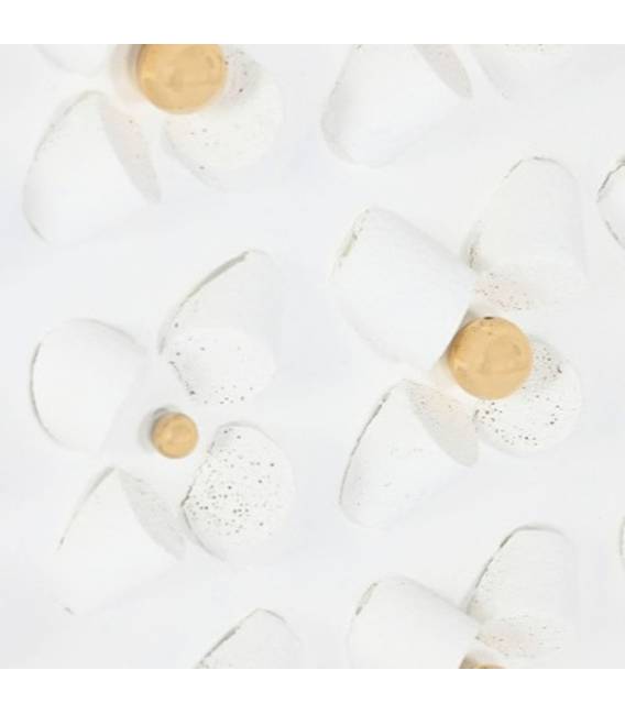 Paveikslas WHITE PETALS 100x100 baltas