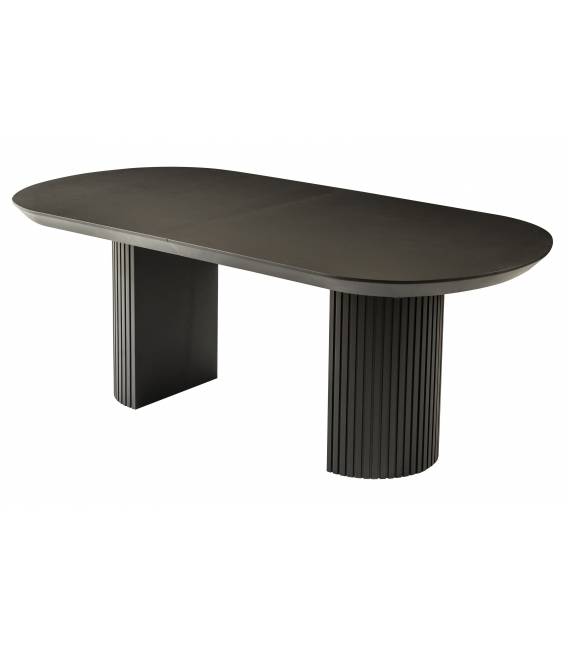 Išskleidžiamas stalas TEMPO 180(260)x103 black beton