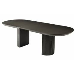 Išskleidžiamas stalas TEMPO 180(260)x103 black beton/ black