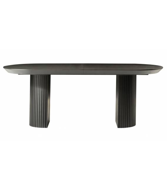 Išskleidžiamas stalas TEMPO 180(260)x103 black beton