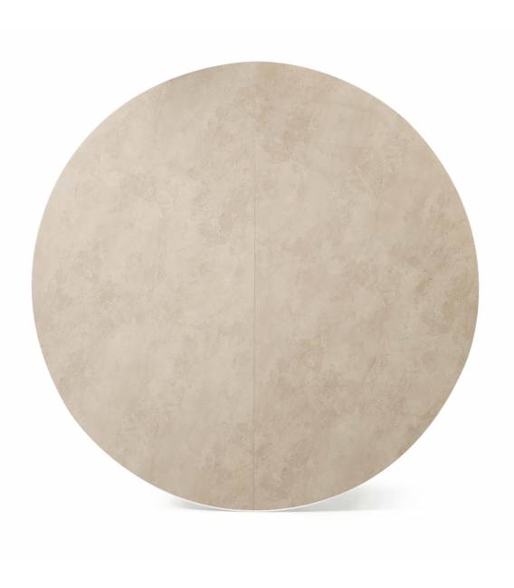 Išskleidžiamas stalas OCEAN Ø120(163) light beton/ rudos kojos