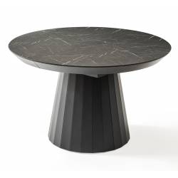 Išskleidžiamas stalas JAZZ Ø120(163) royal marble/ black