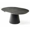 Išskleidžiamas stalas JAZZ Ø120(163) royal marble/ black