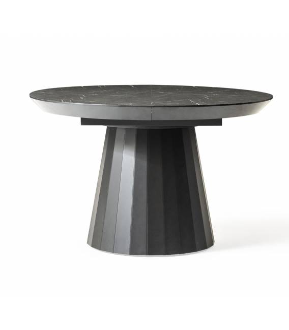 Išskleidžiamas stalas JAZZ Ø120(163) royal marble/ black