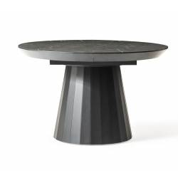 Išskleidžiamas stalas JAZZ Ø120(163) royal marble/ black