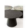 Išskleidžiamas stalas JAZZ Ø120(163) royal marble/ black