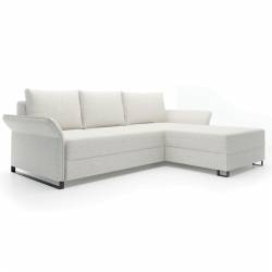 Minkštas kampas DAVOS 251x182 baltas