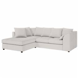 Minkštas kampas ALAN 215x165 baltas