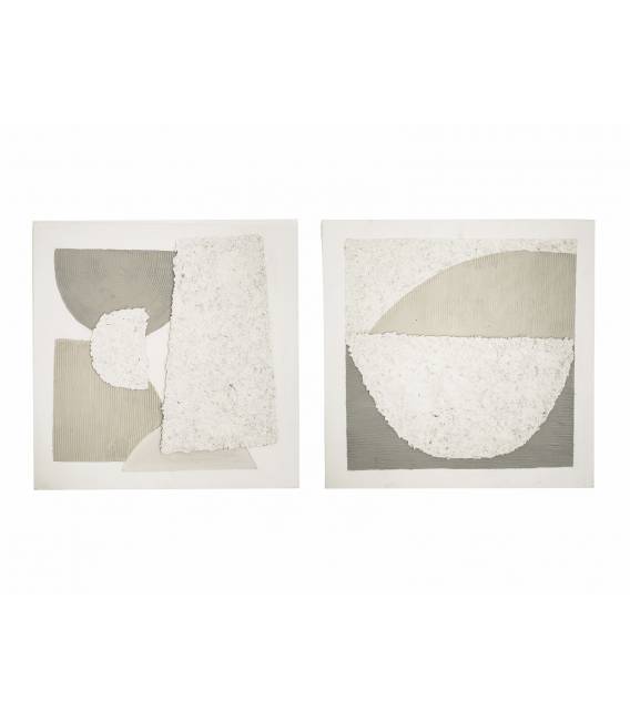 Paveikslas QUADRO-B 60x60 balta/pilka
