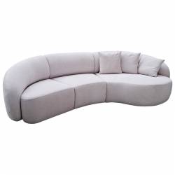 Minkštas kampas AGAY 335x120 rusvas