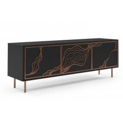 TV spintelė LUARIS 161x38 juoda