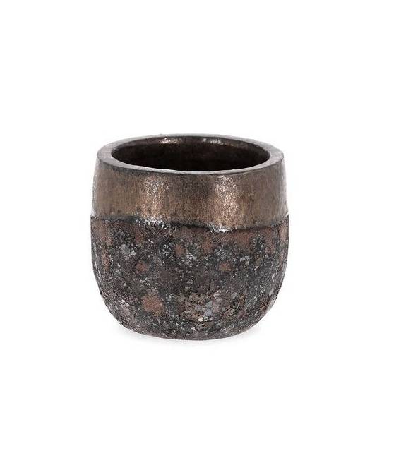 Vazonas RUSTY 21x19 juodas/rudas