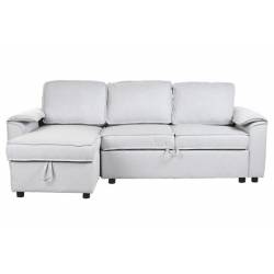 Minkštas kampas su miegama funkcija MODERN 220x153 šviesiai pilkas