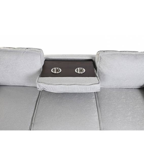 Minkštas kampas MODERN 220x153 šviesiai pilkas