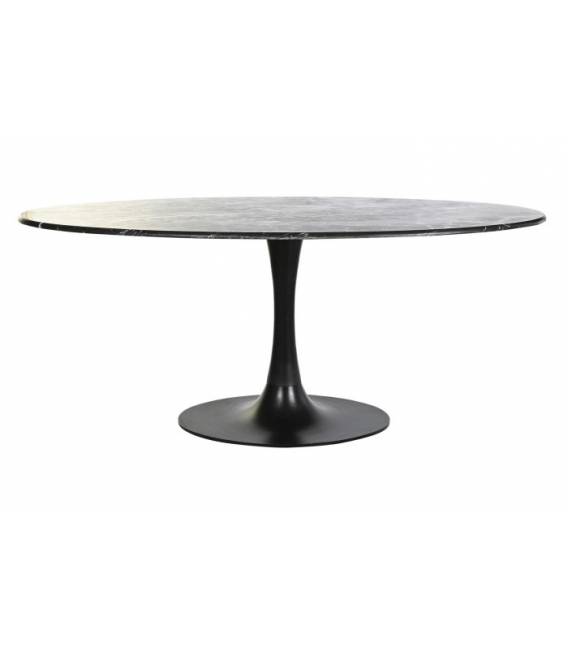 Ovalus stalas MODERN 180x100 juodas