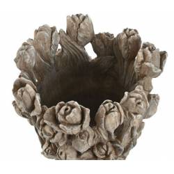 Vaza TULIPS 27x32 pilka