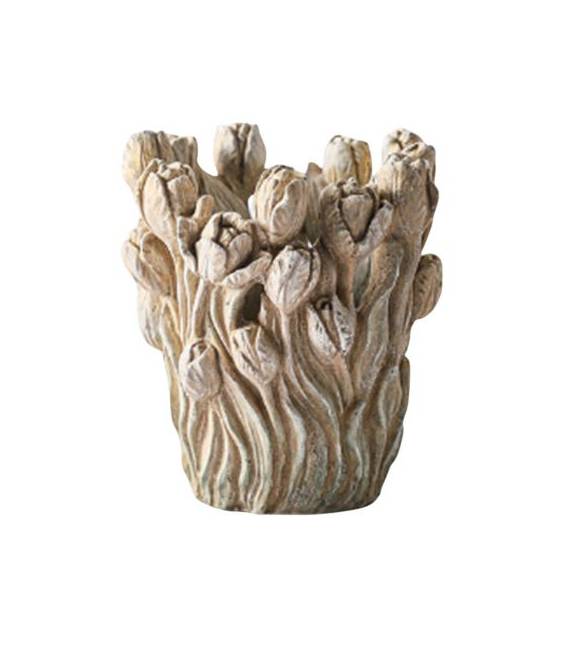 Vaza TULIPS 21x23 pilka