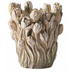 Vaza TULIPS 21x23 pilka