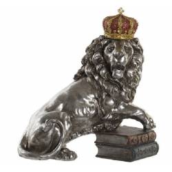 Dekoracija LION H45 sidabrinis