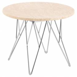 Šoninis staliukas PRUNUS Ø55 beige